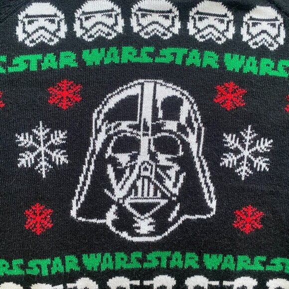 Star Wars Darth Vader Ugly Christmas Sweater, Black, Size S - Picture 3 of 7